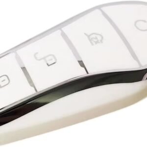 Capa de Silicone (Branca) para Chave Presencial BYD Song Plus Premium / Song Pro / Yuan / Dolphin / Mini / Shark / Tan / Han (Não Bloqueia Sinal)