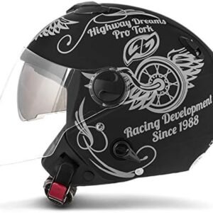 CAPACETE ABERTO PRO TORK NEW ATOMIC HIGHWAY DREAMS FOSCO PRETO FOSCO TAM. 58