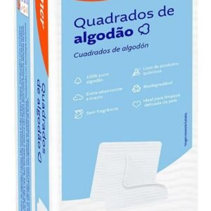 Cremer Algodão Quadrado Sem Perfume Pacote 100 Unidades