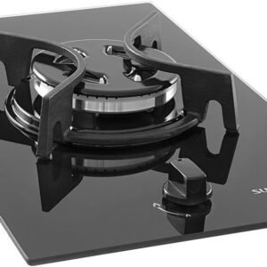 SUGGAR COOKTOP VIDRO PRETO 1 QUEIMADOR ESMALTADO TREMPE FERRO FUNDIDO TRIPLA CHAMA FG0101FVP