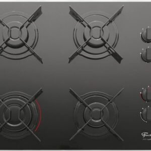 FISCHER COOKTOP À GÁS 4 BOCAS FIT LINE MESA VIDRO PRETO BIVOLT – 26342-57175