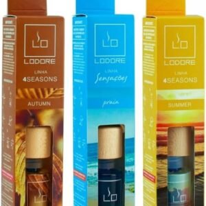 Kit 3 Perfumes Automotivos Lodore Car – Aromas Exclusivos: Autumn, Praia e Summer. Cheirinho Duradouro, Aromatizante Automotivo para Carros, Ideal para Deixar Seu Veículo Sempre Refrescante.