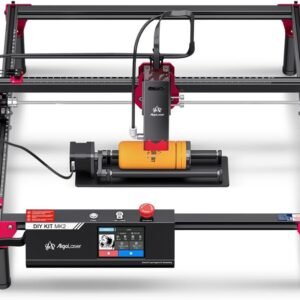 Gravador a laser inteligente, potência total de 96 W, saída de 10 W, cortador a laser Classe 1 com sistema integrado, para madeira, acrílico e couro. (Rolo rotativo incluído)