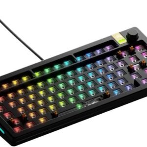 Glorious Gaming – Teclado GMMK 3 PRO HE (Barebones), efeito Hall, polling 8K, corpo de alumínio modular personalizado e sistema de vedação, suporta interruptores mecânicos e magnéticos MX 75% (preto)