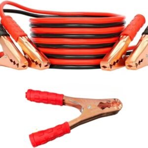 Cabo Para Recarga De Bateria 3m Com Garras Em Aço Cobreado 1200A Bitola 12mm Resistente E Seguro Chupeta