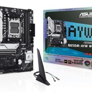 Placa-Mãe ASUS B650M-AYW WIFI mATX, AM5, DDR5, PCIe 5.0, Wi-Fi 6 90MB1KI0-M0EAY0