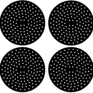 Almofadas de Silicone para Fogão de Indução, Kit com 4 Peças, Pretas