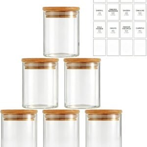 Potes Herméticos de Vidro com Tampa de Bambu – Kit 6 Unidades 200ml para Temperos, Grãos, Café e Organização de Cozinha Potes Herméticos de Vidro com Tampa de Bambu – Kit 6 Unidades 200ml para Temperos, Grãos, Café e Organização de Cozinha