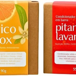 Kit Shampoo e Condicionador em Barra Senhor Saboeiro – Cabelos Oleosos Citrico e Pitanga