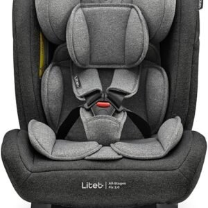 Cadeira para Auto 0-36Kg Isofix Litet All Stages Fix 2.0 Preta e Cinza – BB452