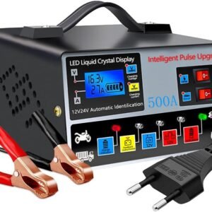 Carregador de Bateria Automotivo, Carregador de Bateria de Moto com Visor, 220v