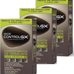 Kit 3x Shampoo Redutor De Grisalhos Grecin Control Gx 118ml