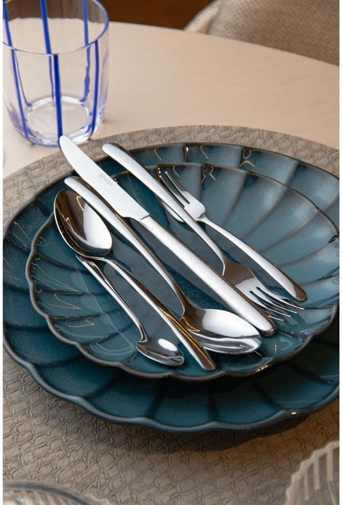 WOLFF Faqueiro de Aço Inox Viena 30 Peças - Mesa Posta - Itens Para Casa - Utensílios de Cozinha - Enxoval - Casamento - Decoração - Imagem 7