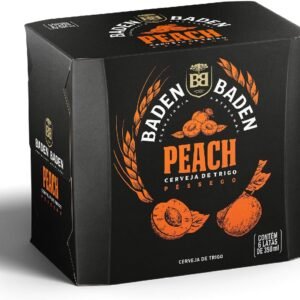 Baden Baden Cerveja Peach, Pack 6 Latas 350ml