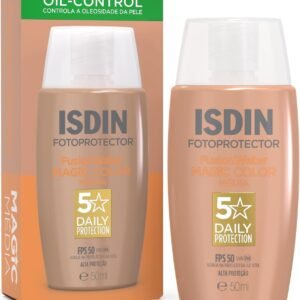 ISDIN Protetor Solar Facial Fusion Water Magic Color FPS 50 – Cor Média – 50ml