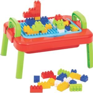 Mercotoys Mesa Mercoblocks com 64 Peças