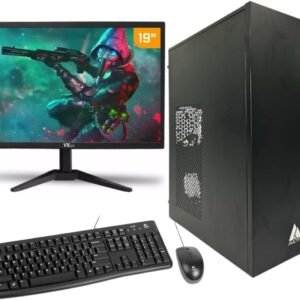 Computador Completo Intel Core I3 8GB Ram SSD 240GB Monitor 19″ Teclado e Mouse Windows 10 Pro