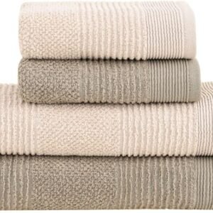 Jogo de Toalhas Buddemeyer Maya Extra Soft Banho Bege/Kaki 4 peças