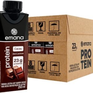 Emana Protein Bebida Proteica Sabor Cacau Sem açúcar – 12 Unidades de 250ml