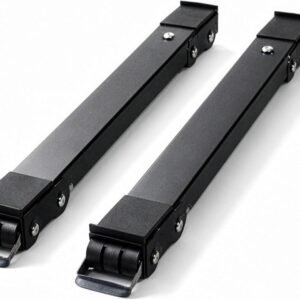 Suporte Universal Ajustável com Rodinhas e Trava Dupla para Geladeira, Fogão e Máquina de Lavar – Base Elevatória em Aço com Rodízios Reforçados e Pés Antivibração – Kit 2 Barras Preto Suporte Universal Ajustável com Rodinhas e Trava Dupla para Geladeira, Fogão e Máquina de Lavar – Base Elevatória em Aço com Rodízios Reforçados e Pés Antivibração – Kit 2 Barras Preto