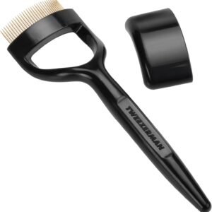 Tweezerman Pente de cílios para olhos redondos, Premium Lashcombo 60, preto