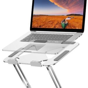 Suporte para Notebook em Aço Carbono – Apoio Ajustável e Ventilado para MacBook e Laptops até 17.3″ (10KG) – Apoiador de Notebook Ergonômico, Ideal para Home Office e Estudos (Prata) Suporte para Notebook em Aço Carbono – Apoio Ajustável e Ventilado para MacBook e Laptops até 17.3″ (10KG) – Apoiador de Notebook Ergonômico, Ideal para Home Office e Estudos (Prata)