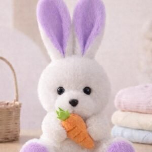 Coelho Para Páscoa Boneco Decorativo Pelúcia 30cm Fofo Presente Infantil (Lilás)