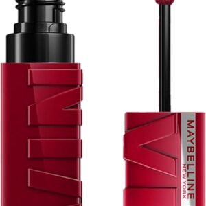 Maybelline NY SuperStay Vinyl Ink Batom Líquido, Longa Duração, Acabamento Vinil Espelhado e Efeito Gloss, Brilho Instantâneo, Conforto para os Lábios, Fórmula Vegana, Cor Royal 4,2ml