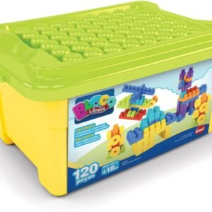 Blocos de Montar Infantil Educativo 120 Peças Blocolândia Dismat