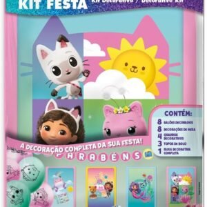 Kit Festa 24 Pecas Casa Magica Da Gabby Filme – Embalagem com 1 unidade.