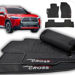 Tapete Borracha Personalizado Corolla Cross 2020 2021 2022 2023 2024 2025 2026 Protetor de Assoalho