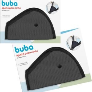 Kit com 2 Unidades de Ajuste para Cinto de Segurança, Preto, 13 cm Buba