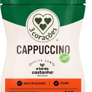 3 Corações Bebida Vegetal Cappuccino A Tal da Castanha, Pote 140G 3 Corações Bebida Vegetal Cappuccino A Tal da Castanha, Pote 140G
