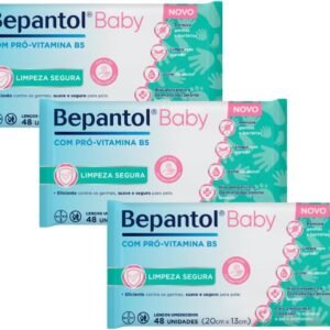Kit 3 Lenços Umedecidos Proteção Antibac 48un cada Bepantol