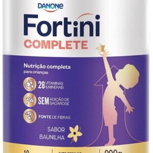 Fortini Complete Baunilha, Suplemento Infantil, 28 Vitaminas e Minerais, Fonte de Fibras e Ômega 3, 800g