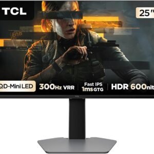 Monitor Gamer TCL 25 Polegadas QLED Mini LED Full HD G64 300Hz 1ms (GtG) Freesync HDR 600 nits 25G64