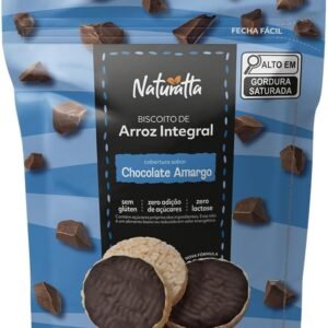 Biscoito Arroz Chocolate Zero Açúcar Naturatta 60G