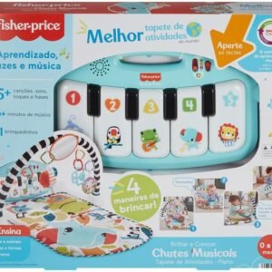 Fisher-Price Baby Ginásio para Bebês Pianinho Brilha e Cresce para crianças a partir de Recém nascidos