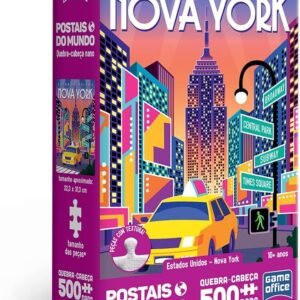Toyster – Quebra-cabeça: Postais do Mundo – Estados Unidos – Nova York – 500 peças nano – Game Office Toyster – Quebra-cabeça: Postais do Mundo – Estados Unidos – Nova York – 500 peças nano – Game Office