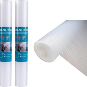 Kit 2 Forro de Gaveta, Fácil de Limpar & Antiderrapante & Impermeável & Reutilizável & Não-Adesivo Forro de Prateleira para Cozinha, Gaveta, Geladeira，45X150cm. (Bubbles)