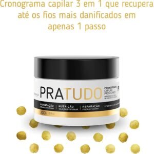 Máscara Capilar Borabella Pra Tudo 300g – Cronograma Completo, Hidratação, Nutrição e Reconstrução – Brilho Espelhado e Maciez Imediata