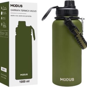 MODUS Garrafa Térmica Esportiva De Aço Inoxidável Com Isolamento A Vácuo De 1000ML (Verde)