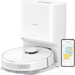 DREAME D10 Plus Gen 2 Robô Aspirador e Mopa com Base de Autolimpeza para 90 Dias de Limpeza, Sucção de 6000 Pa e Navegação LiDAR, Desvio de Obstáculos, Conexão Wi-Fi, 127v