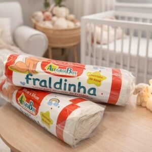 Saco de Descarte Lixo para Fraldas – 50 Unidades – Biodegradável, Antiodor com Cheirinho de Bebê, Antibacteriano – Fechamento Seguro e Fácil, Reduz Cheiros.