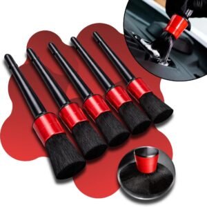 Kit Premium com 5 Pincéis para Lavagem Detalhada Automotiva, Conjunto Completo para Limpeza Interna e Externa de Veículos, Alta Precisão e Durabilidade – Qualidade Premium LNSTORE