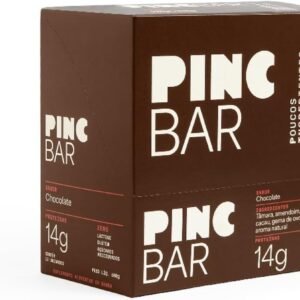 Barra de Proteína Chocolate Sem Açúcar 50g Pincbar 12 Unidades