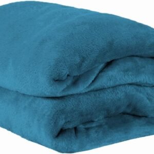 Cobertor Casal Manta Microfibra Fleece 01 Peça Azul