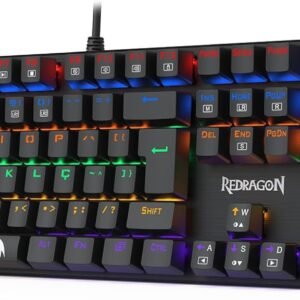 TECLADO MECÂNICO GAMER REDRAGON VALHEIM ILUMINAÇÃO RAINBOW PRETO SWITCH BROWN K608-R (PT-BROWN) TECLADO MECÂNICO GAMER REDRAGON VALHEIM ILUMINAÇÃO RAINBOW PRETO SWITCH BROWN K608-R (PT-BROWN)