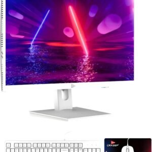 Computador Completo All in One 23.8″ Full HD Intel Core i5-5300U SSD M.2 256GB, 16GB RAM DDR3, Wi-Fi Dual Band, Alto-Falantes e Webcam Integrados com Teclado e Mouse Inclusos – Branco