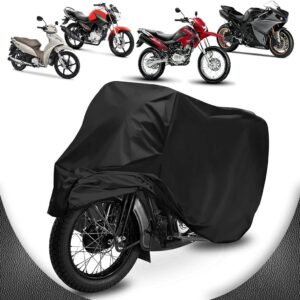 Capa de Cobrir Moto Couro Impermeável Anti-uv Não Risca Tamanho M Titan Factor Fazer
